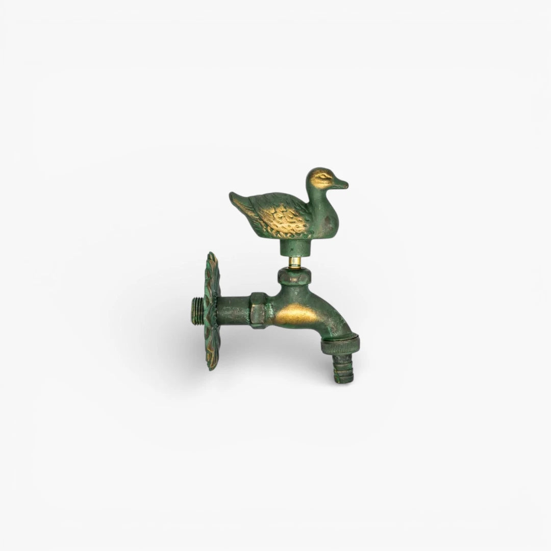 Robinet extérieur de jardin rétro fleur animaux - Vert