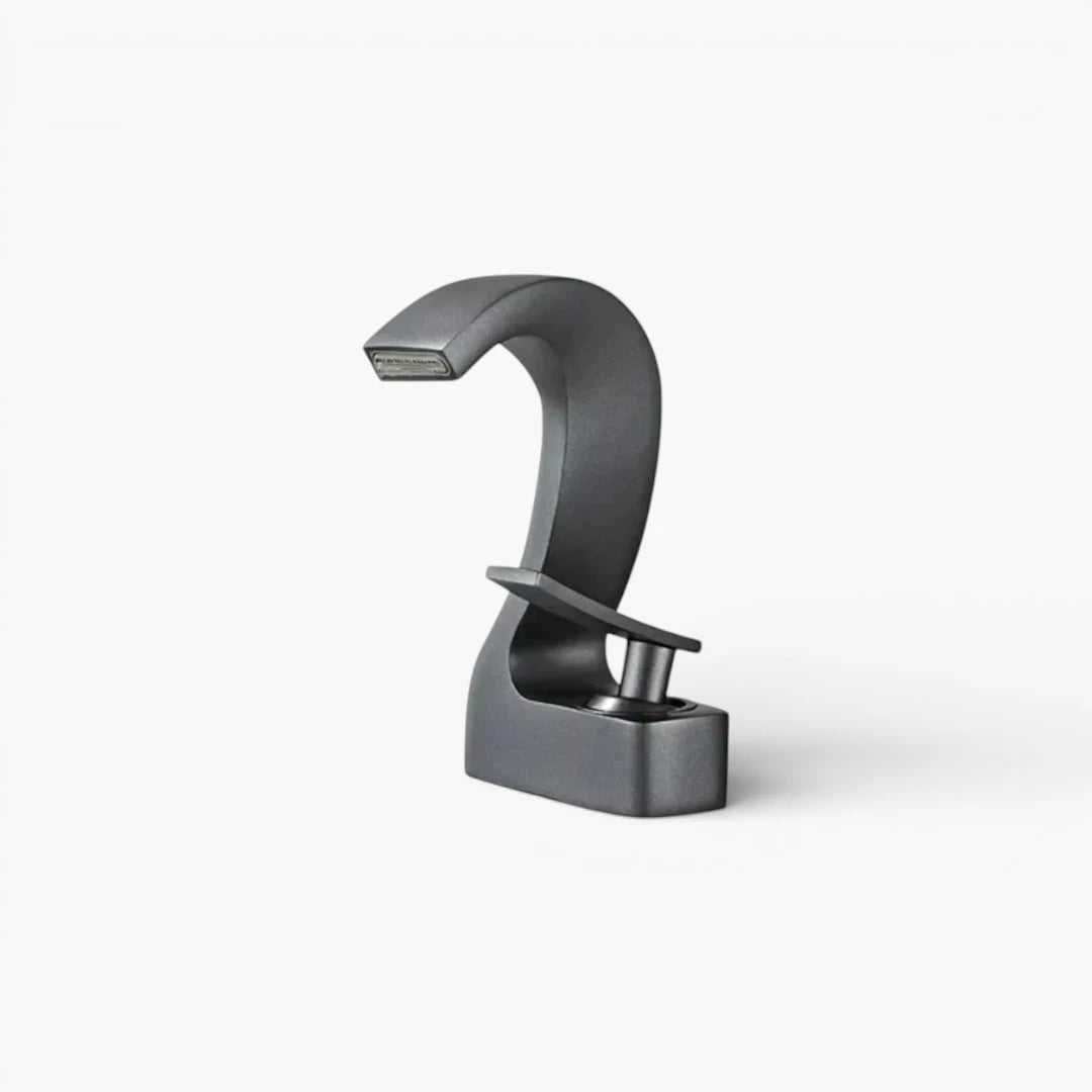 Robinet lavabo salle de bain cygne design - Argenté