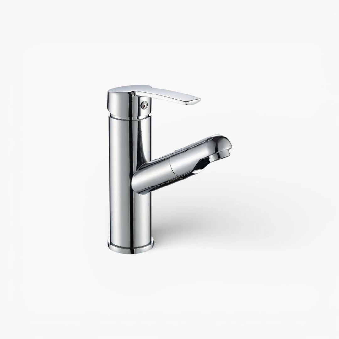 Robinet lavabo salle de bain flexible - Argenté