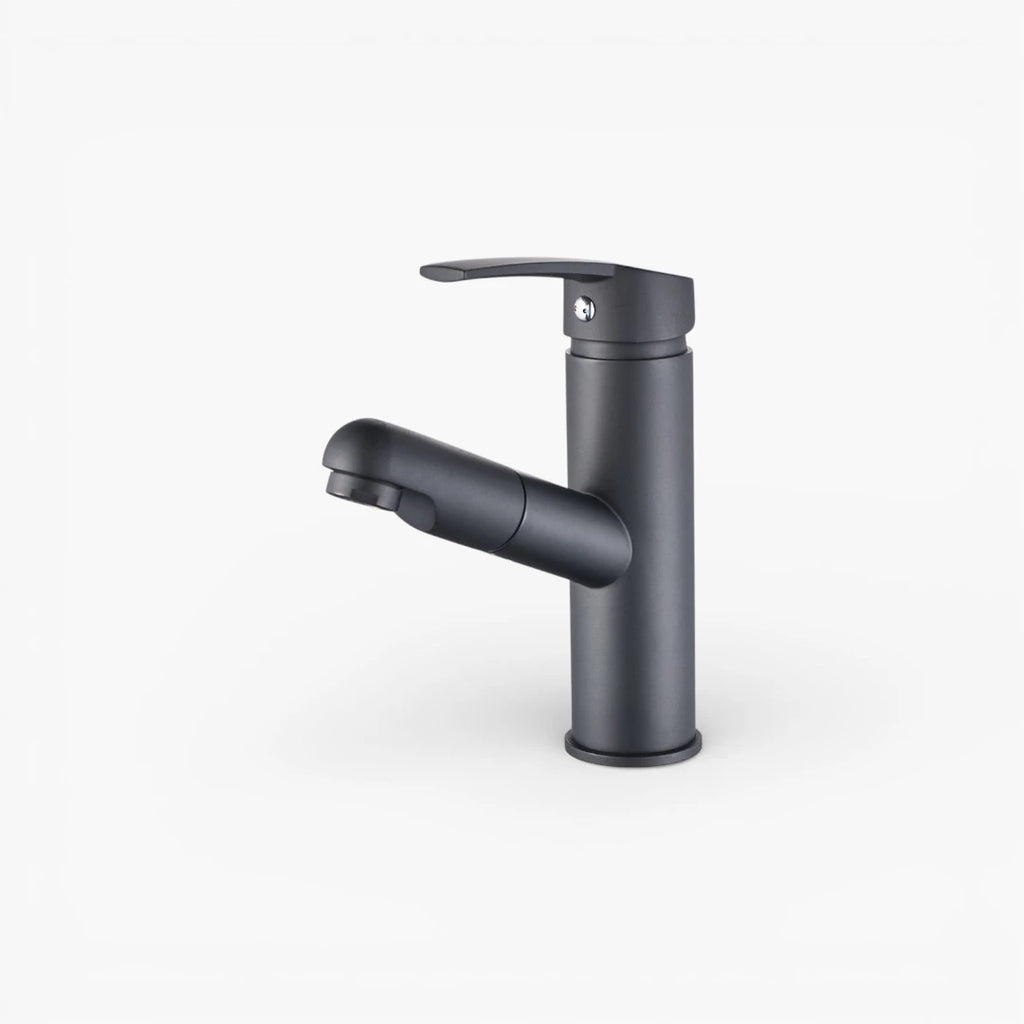 Robinet lavabo salle de bain flexible - Noir mat