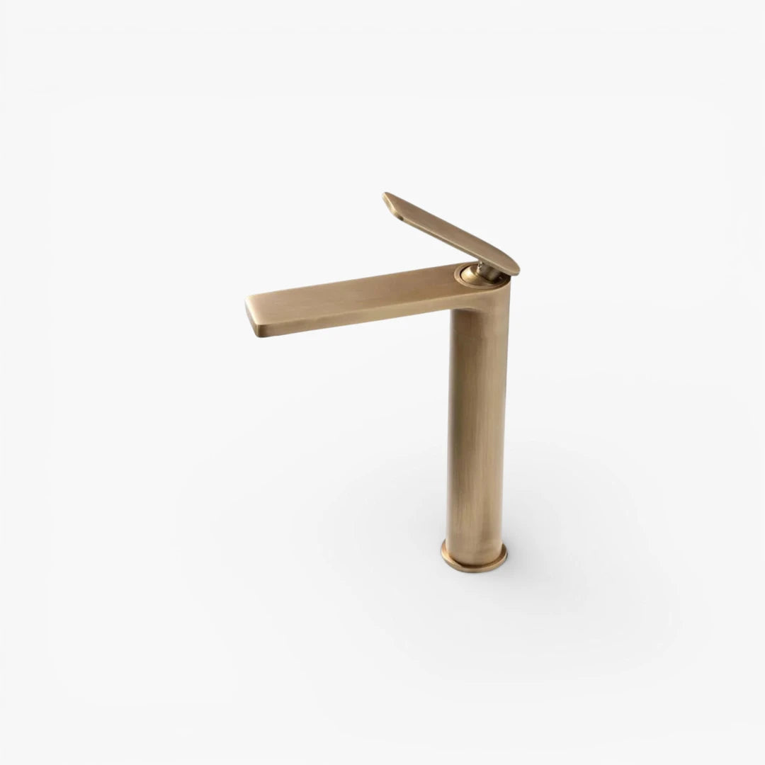 Robinet lavabo salle de bain haut minimaliste - Doré - Laiton