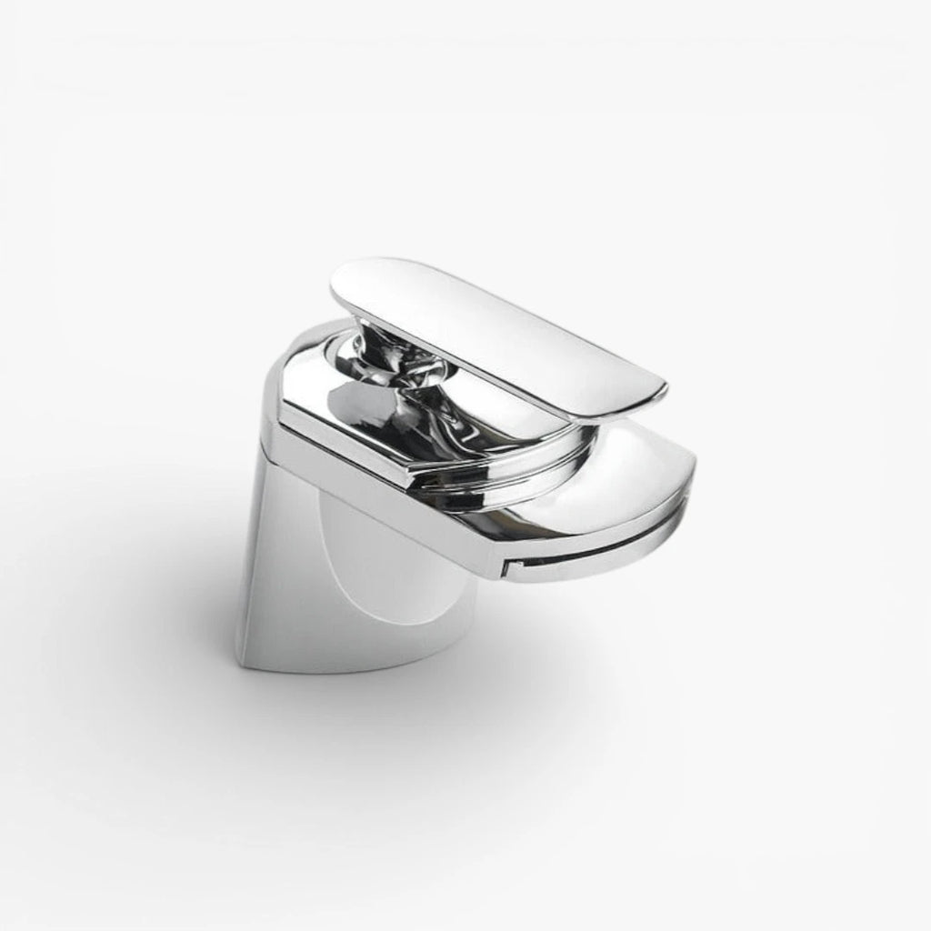 Robinet lavabo salle de bain large design cascade - Argenté