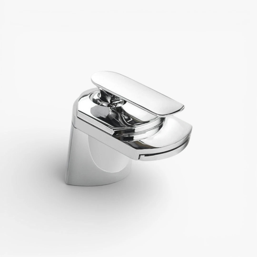 Robinet lavabo salle de bain large design cascade - Argenté