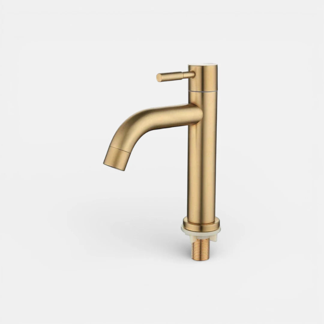 Robinet lavabo salle de bain minimaliste - Doré brossé