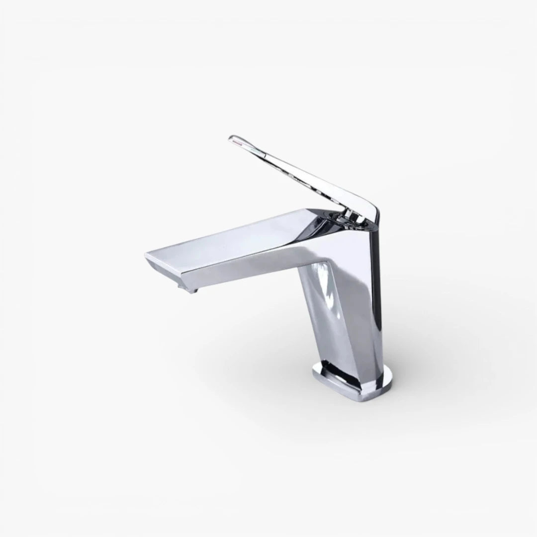 Robinet lavabo salle de bain minimaliste mitigeur - Argenté - Laiton