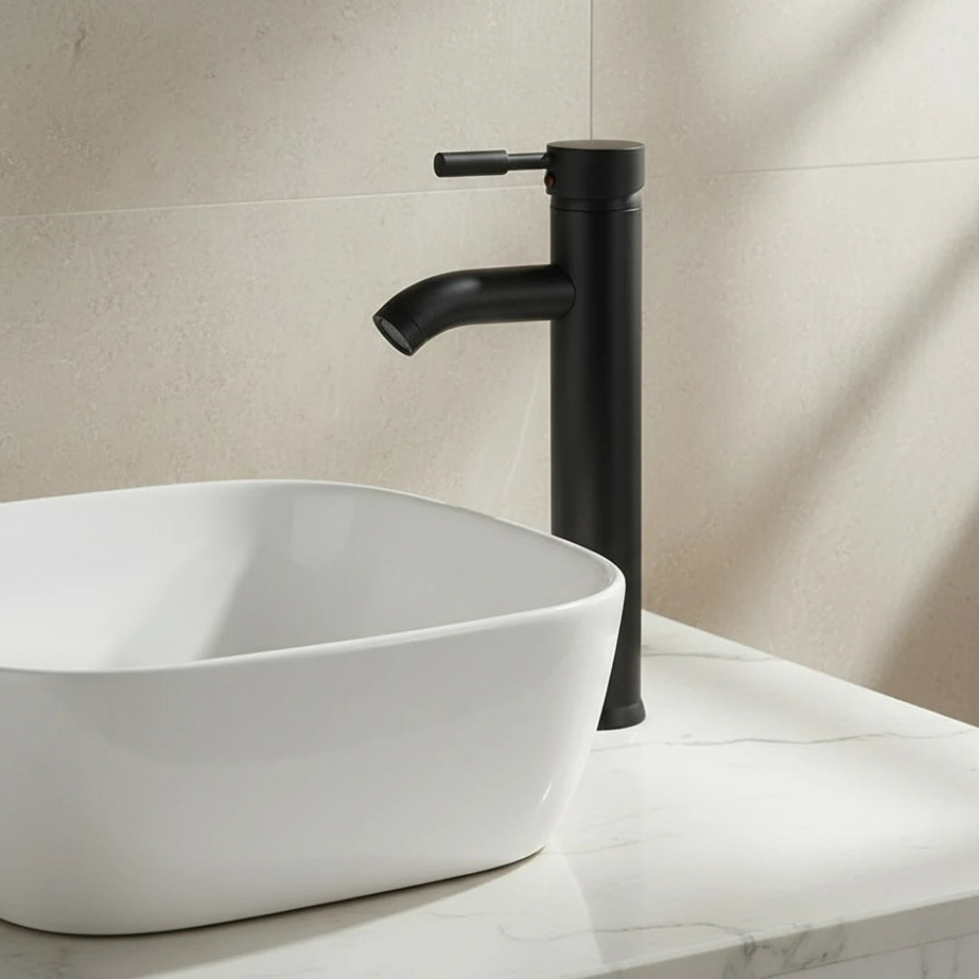 Robinet lavabo salle de bain minimaliste mitigeur - Noir mat