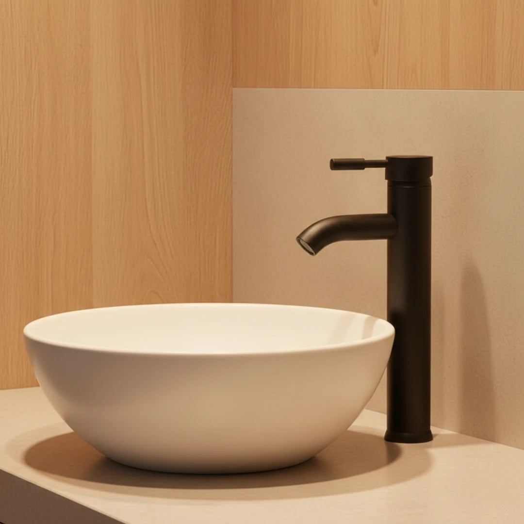 Robinet lavabo salle de bain minimaliste mitigeur - Noir mat