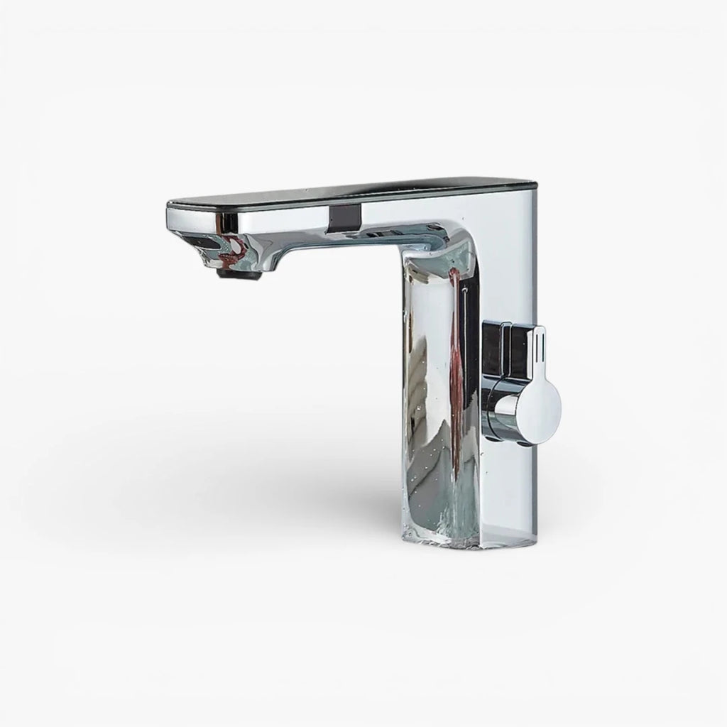 Robinet lavabo tactile affichage thermostatique numérique - Argenté - Laiton