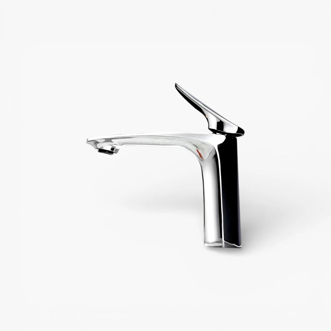 Robinet mitigeur minimaliste lavabo salle de bain - Argenté - Laiton