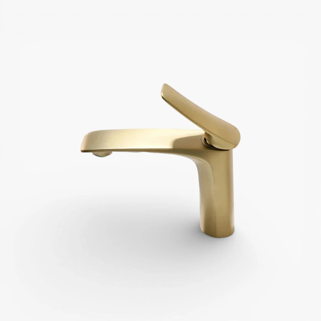Robinet mitigeur minimaliste lavabo salle de bain - Doré - Laiton