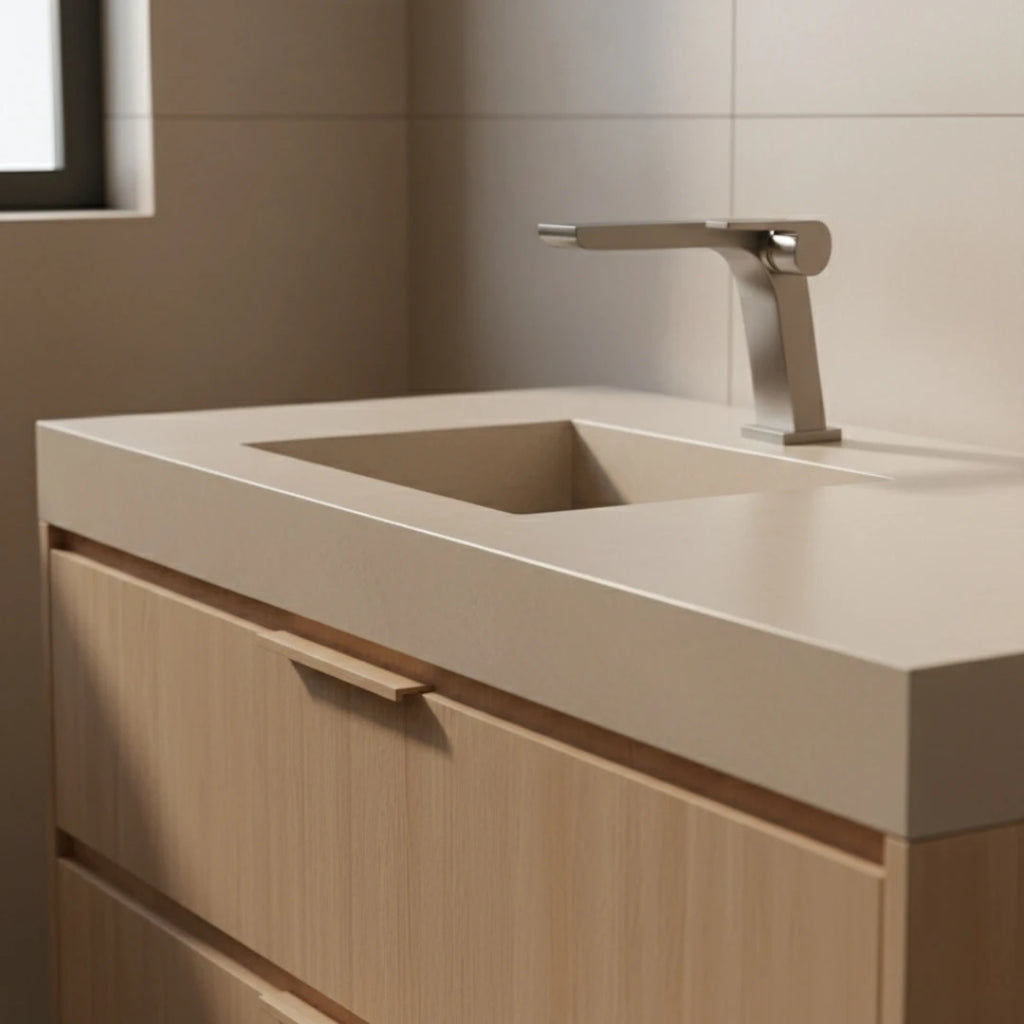 Robinet moderne mitigeur salle de bain lavabo - Argenté - Laiton