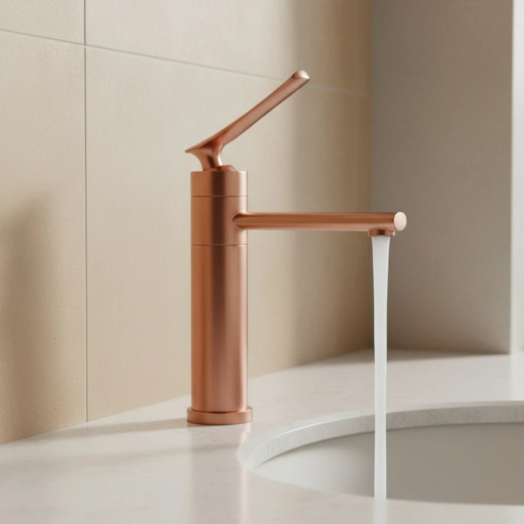 Robinet moderne salle de bain lavabo - Doré rose - Laiton