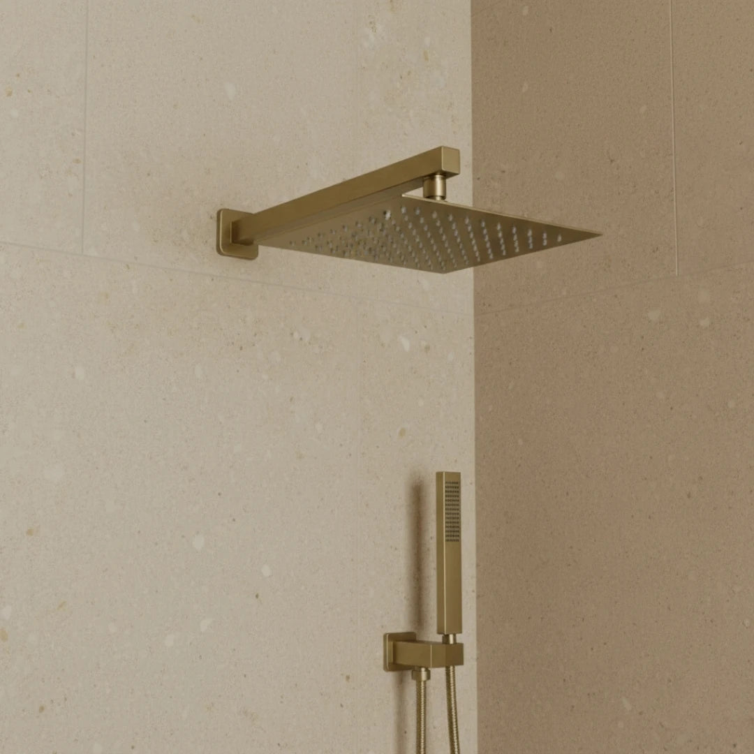 Robinet salle de bain colonne de douche douchette - Doré - Laiton