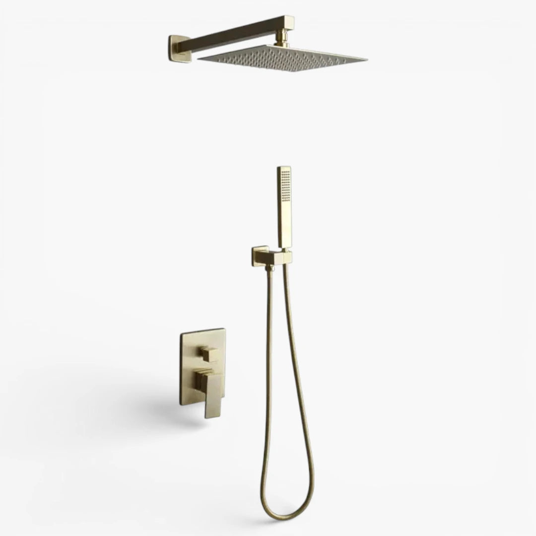 Robinet salle de bain colonne de douche douchette - Doré - Laiton