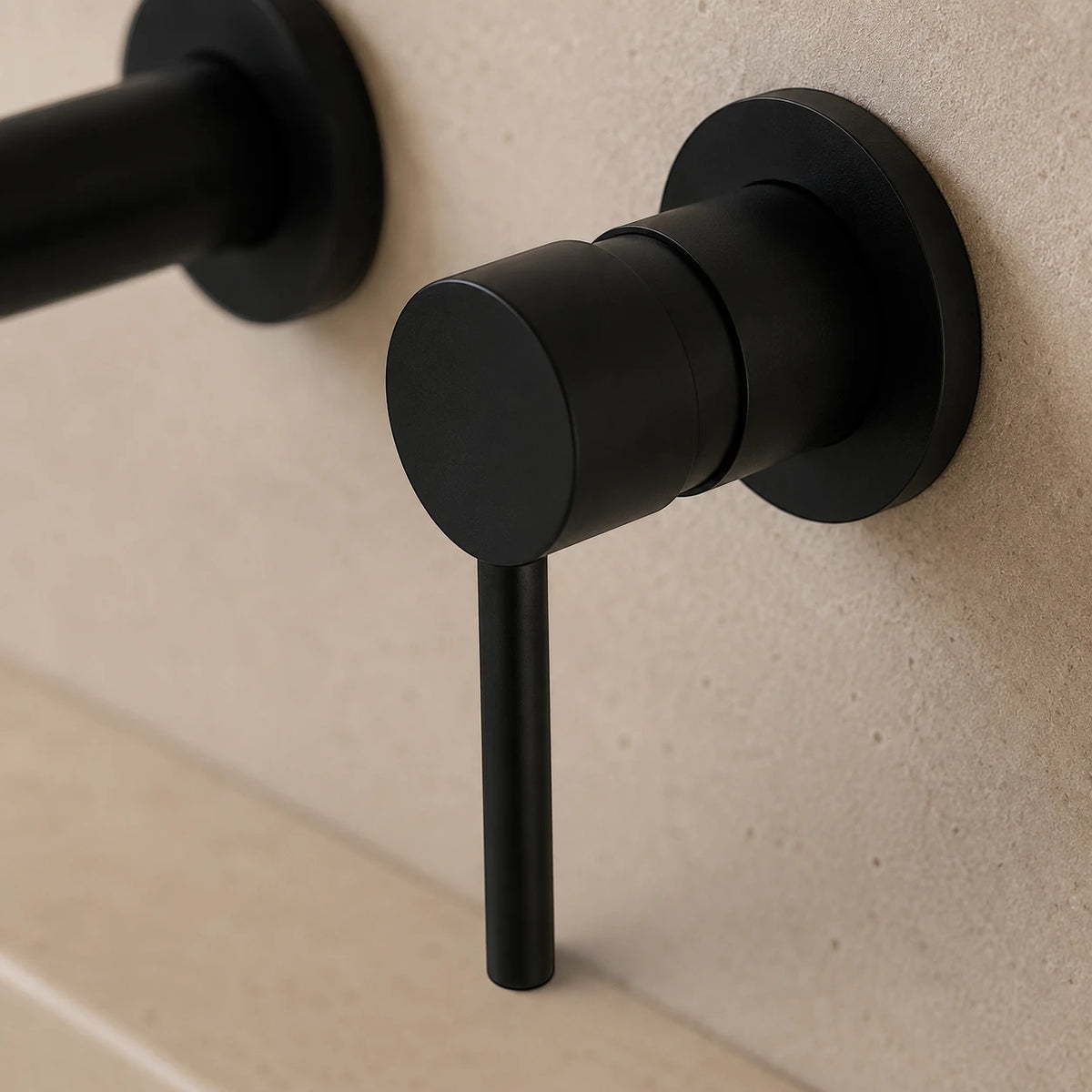 Robinet salle de bain lavabo encastrable - Noir - Laiton
