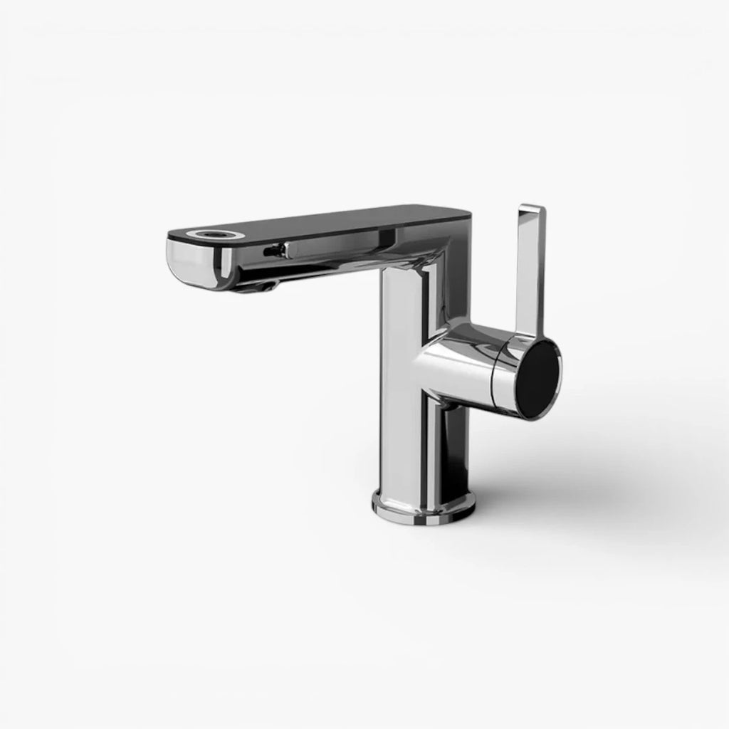 Robinet salle de bain lavabo fontaine température numérique - Argenté