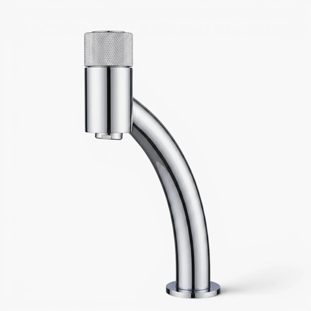Robinet salle de bain lavabo minimaliste - Argenté - Laiton