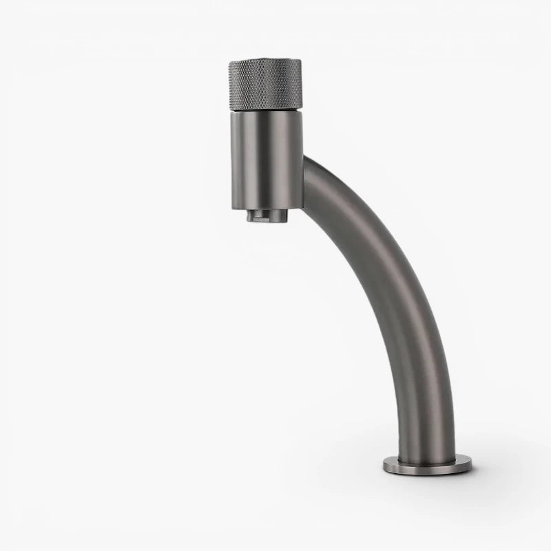 Robinet salle de bain lavabo minimaliste - Argenté - Laiton