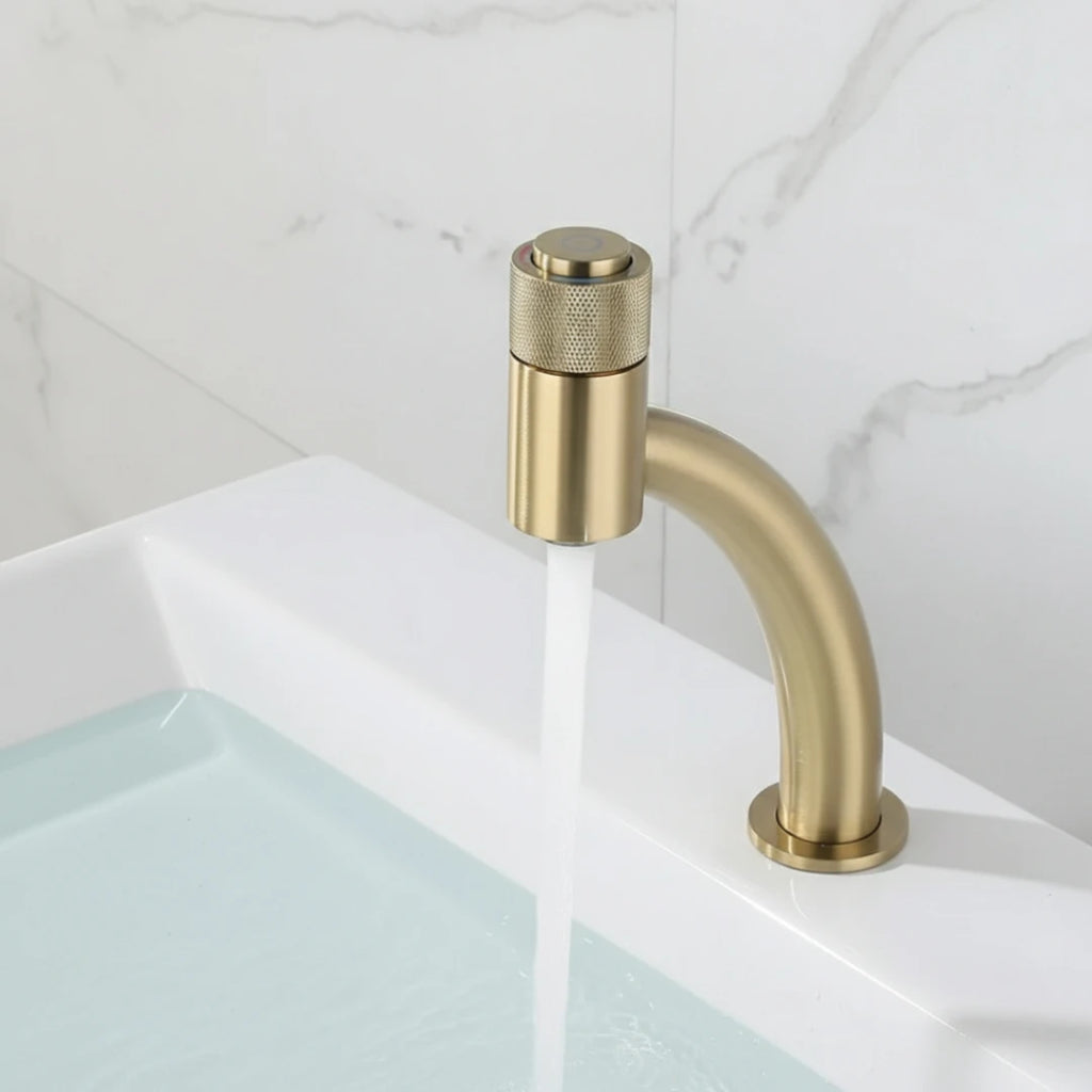 Robinet salle de bain lavabo minimaliste - Doré - Laiton