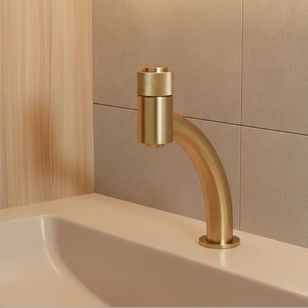 Robinet salle de bain lavabo minimaliste - Doré - Laiton