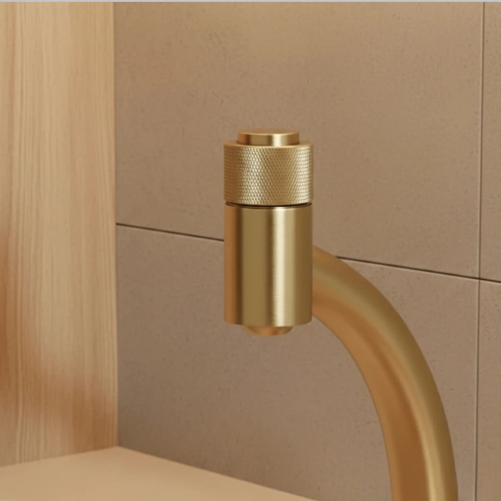 Robinet salle de bain lavabo minimaliste - Doré - Laiton