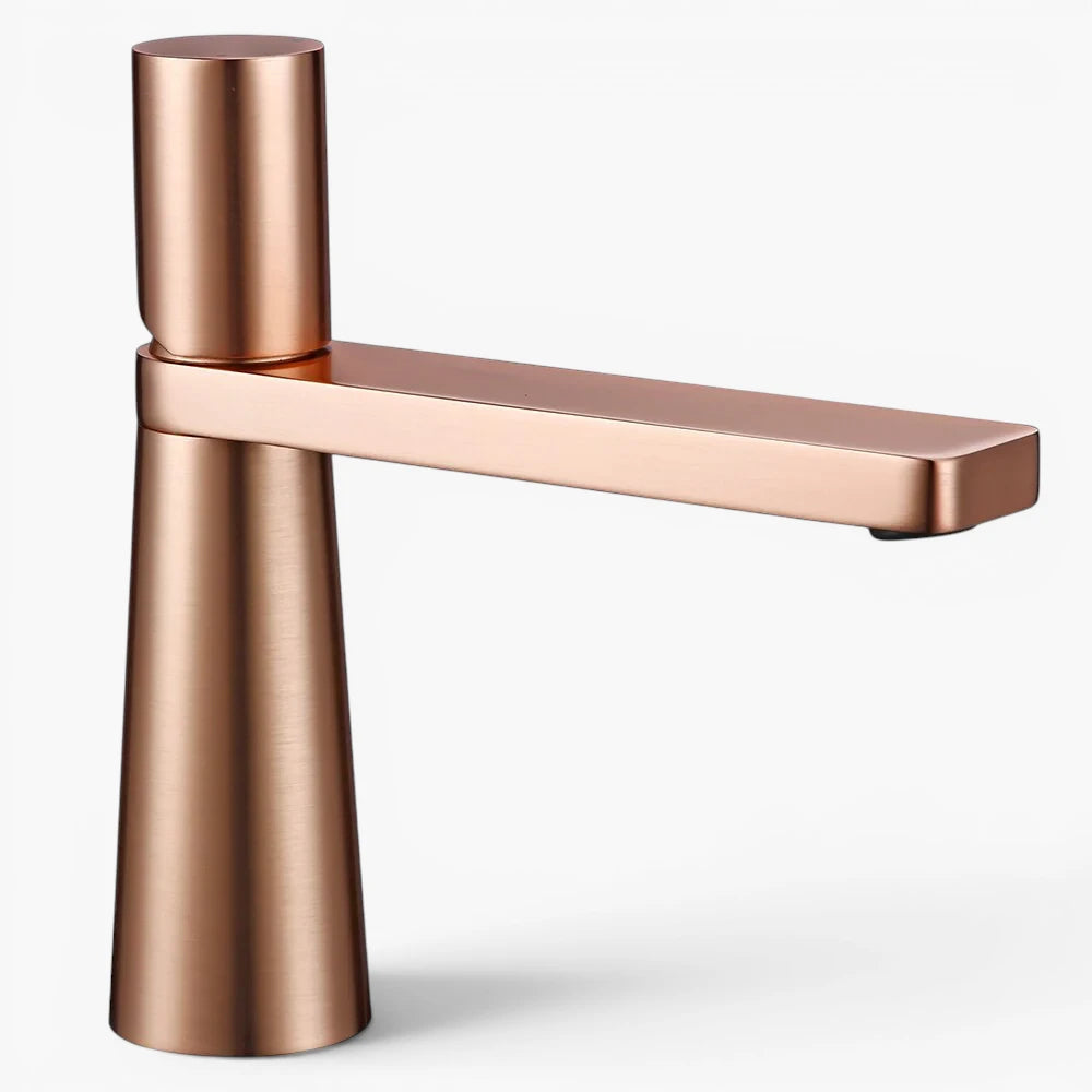 Robinet salle de bain lavabo minimaliste géométrique design - Doré - Laiton