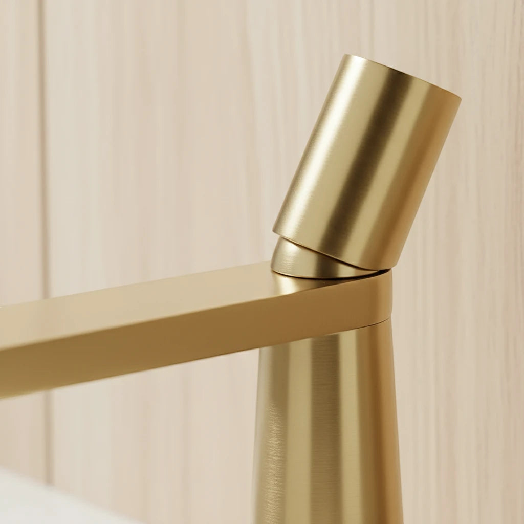 Robinet salle de bain lavabo minimaliste géométrique design - Doré - Laiton