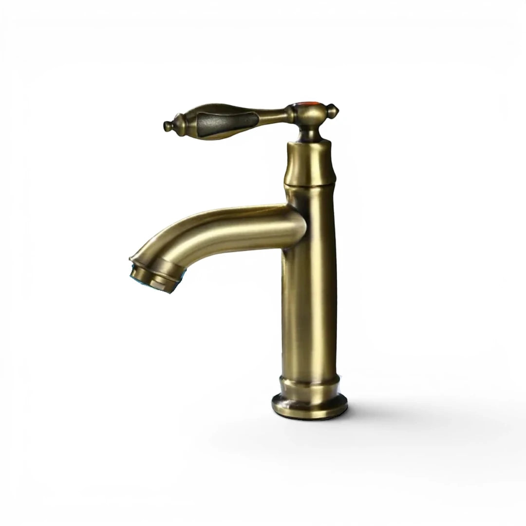 Robinet salle de bain lave main rétro eau froide - Doré - Laiton
