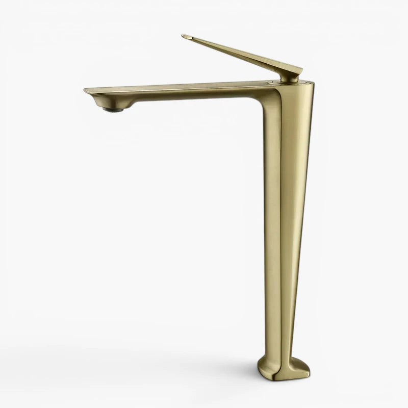 Robinet salle de bain mitigeur design - Doré - Laiton