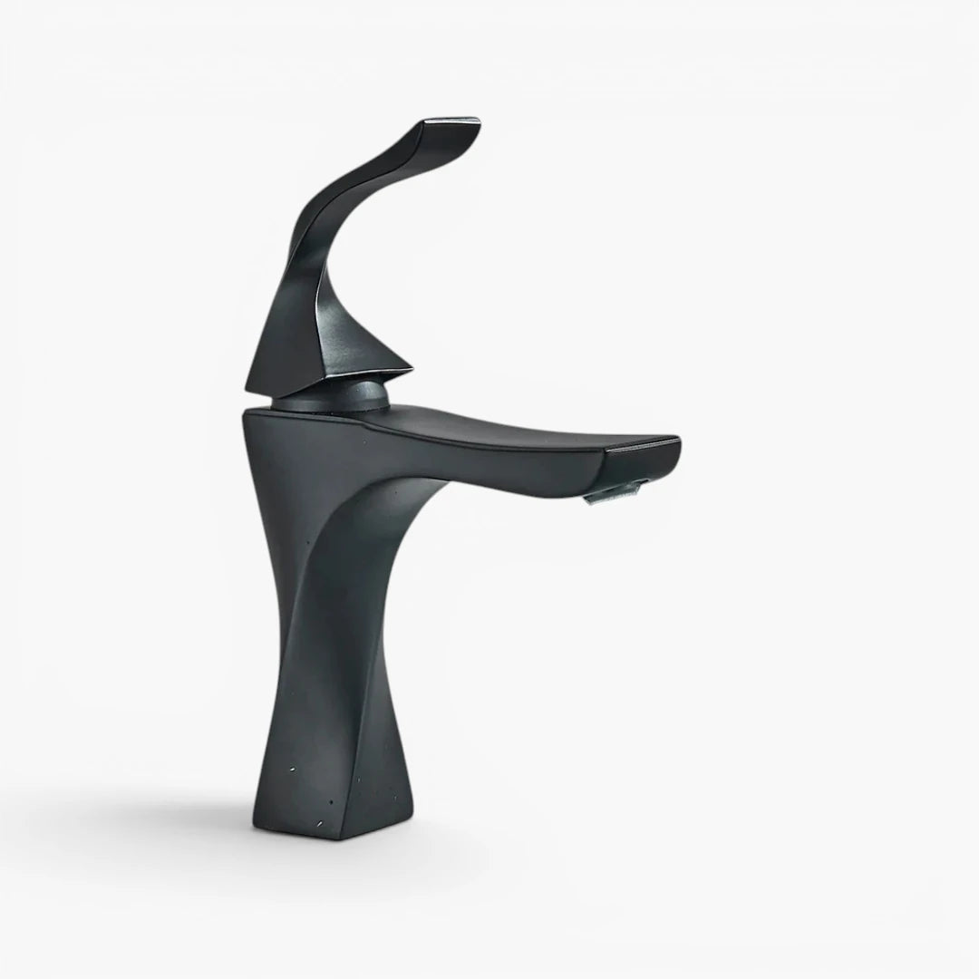 Robinet torsade mitigeur salle de bain lavabo - Noir - Laiton