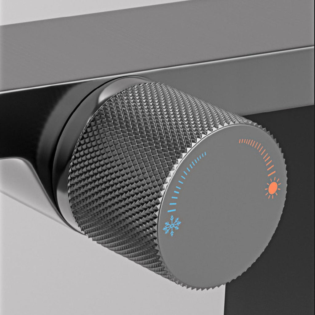 Robinet salle de bain lavabo design contemporain mitigeur - Argenté - Laiton