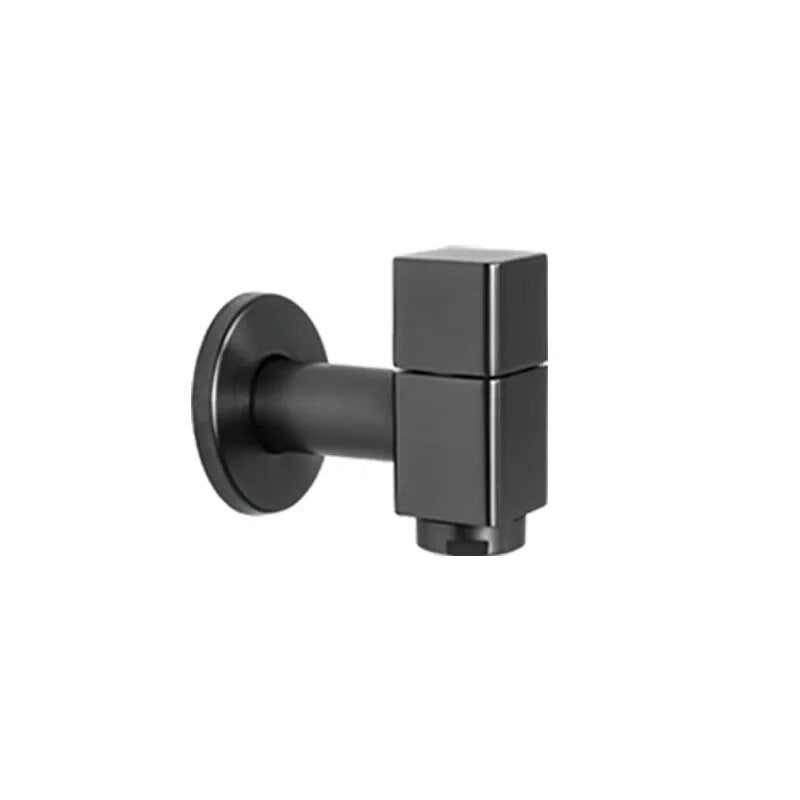 Robinet extérieur de jardin moderne cubique mural - Argenté - Laiton