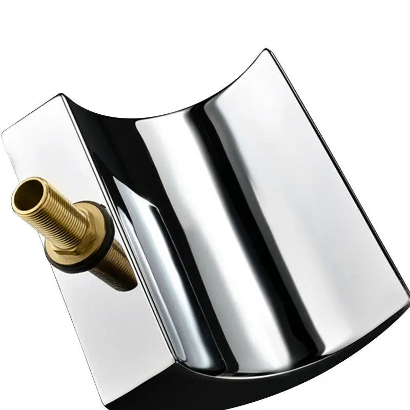 Robinet moderne baignoire salle de bain cascade douchette - Argenté - Laiton