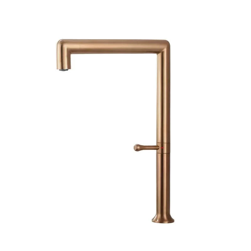 Robinet évier cuisine minimaliste design mitigeur - Doré