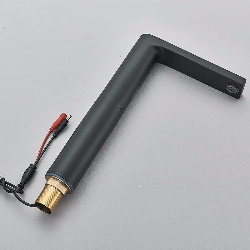 Robinet cuisine évier minimaliste tactile - Noir - Laiton