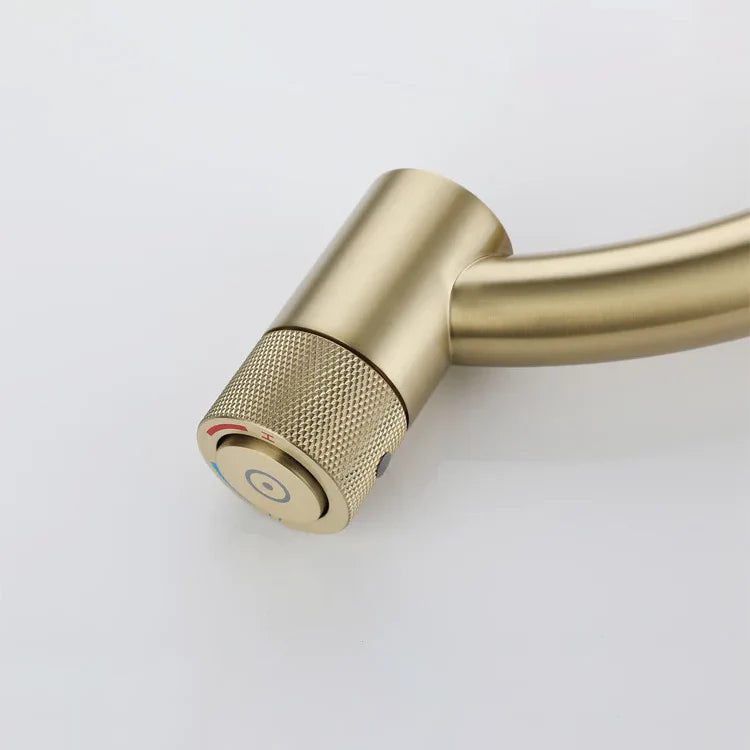 Robinet salle de bain lavabo minimaliste - Doré - Laiton