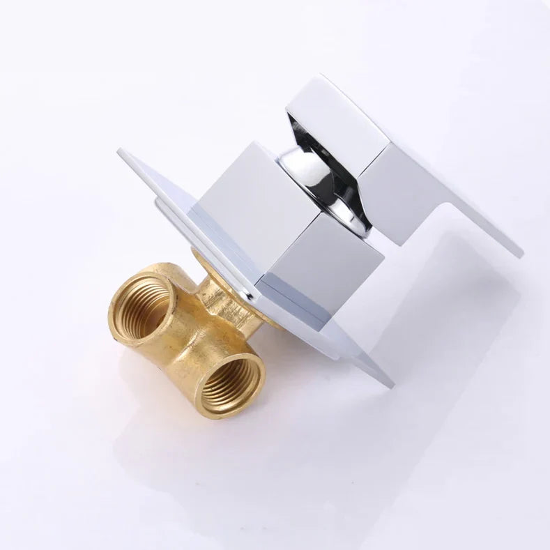 Robinet salle de bain lavabo encastrable mural cascade - Argenté - Laiton