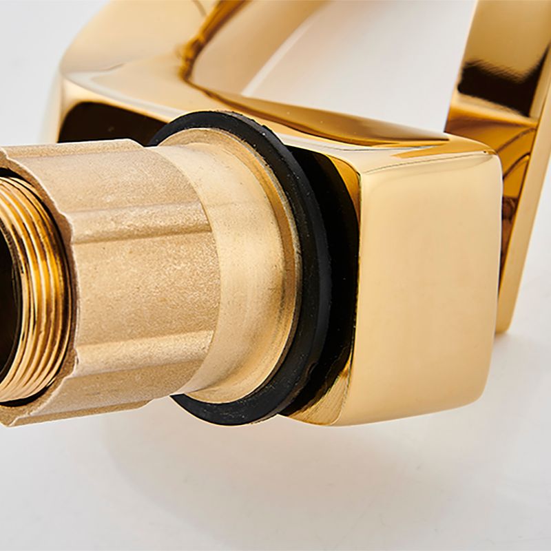 Robinet design incurvé cascade - Doré - Laiton