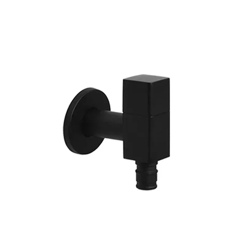 Robinet extérieur de jardin moderne cubique mural - Noir - Laiton