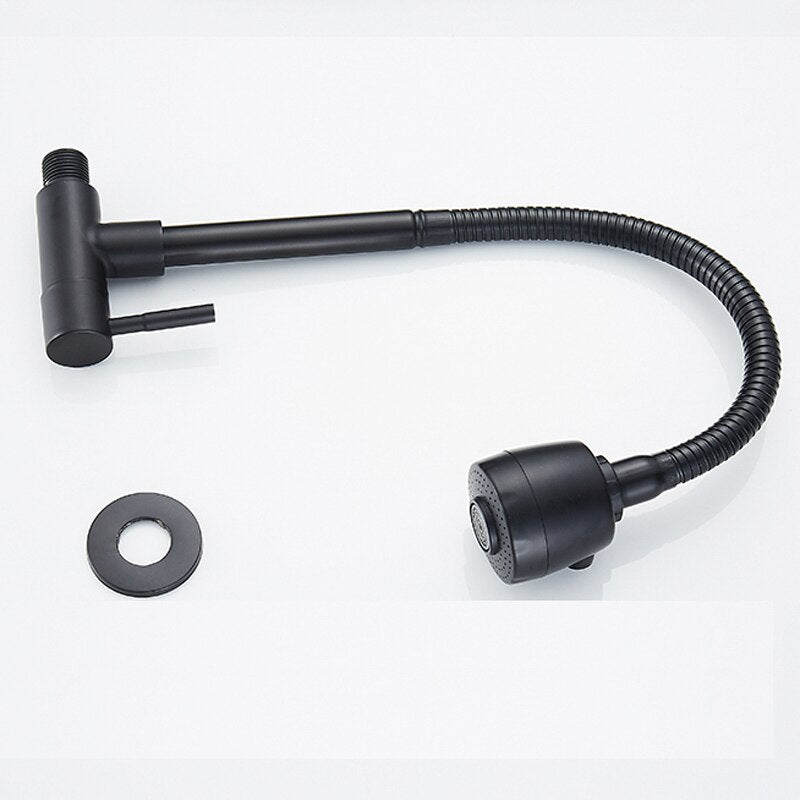 Robinet douchette cuisine évier encastrable - Noir mat