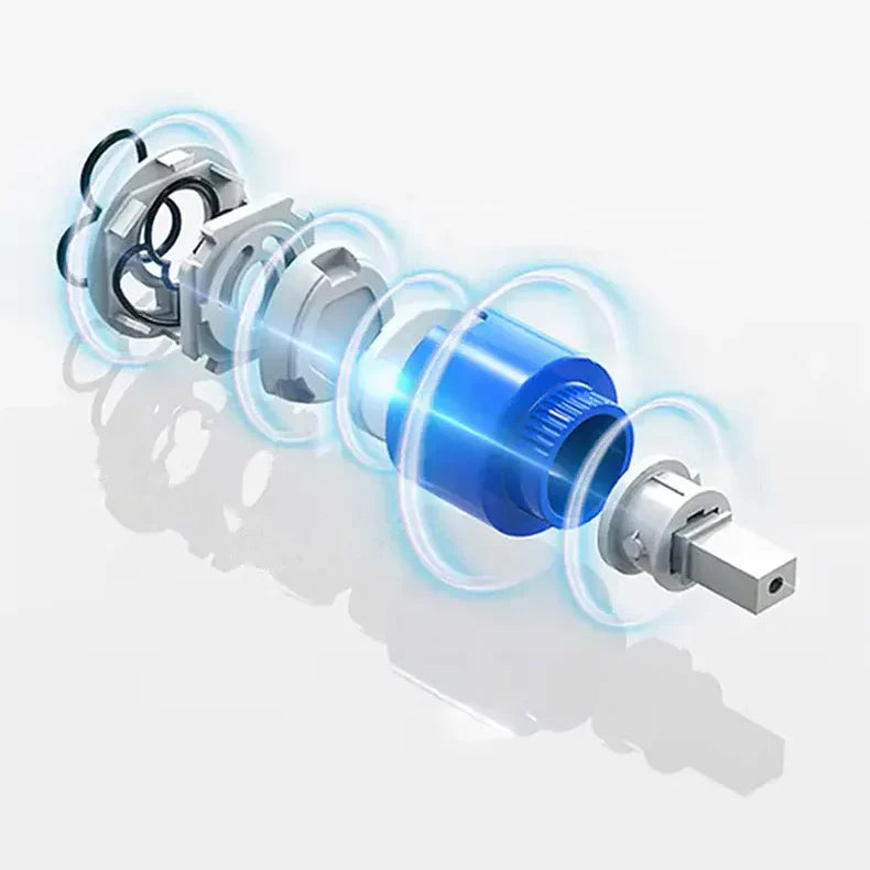 Robinet affichage température douchette salle de bain lavabo - Argenté - Laiton