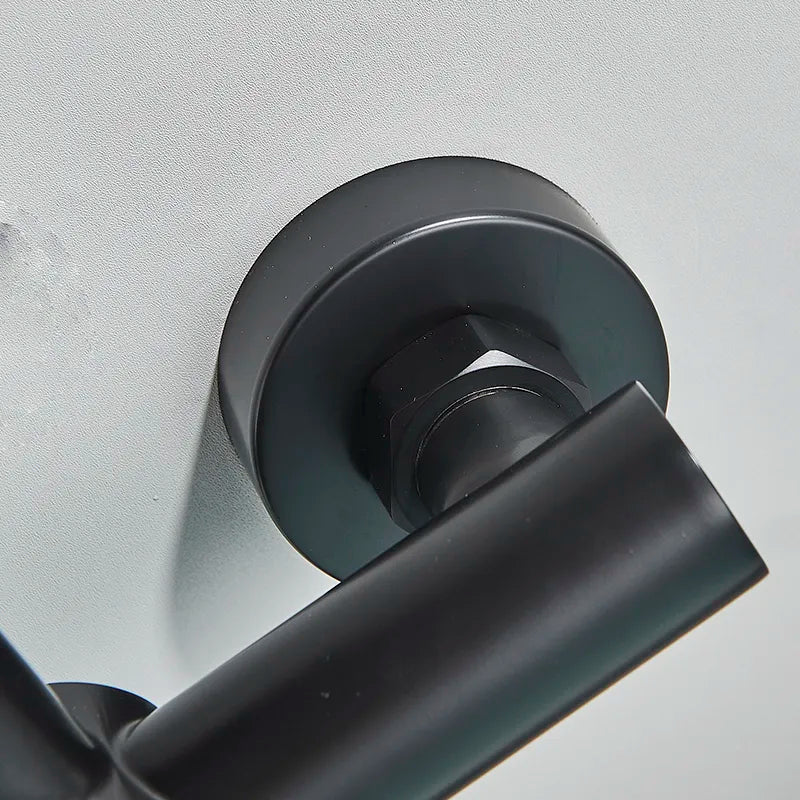 Robinet évier cuisine mural encastrable douchette pistolet flexible - Noir