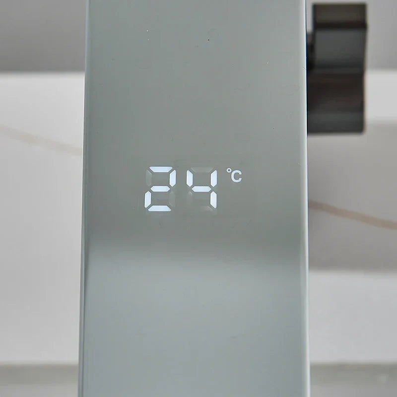 Robinet lavabo tactile affichage thermostatique numérique - Argenté - Laiton