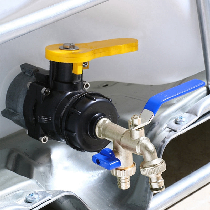 Robinet extérieur de jardin vannes double sorties - Argenté