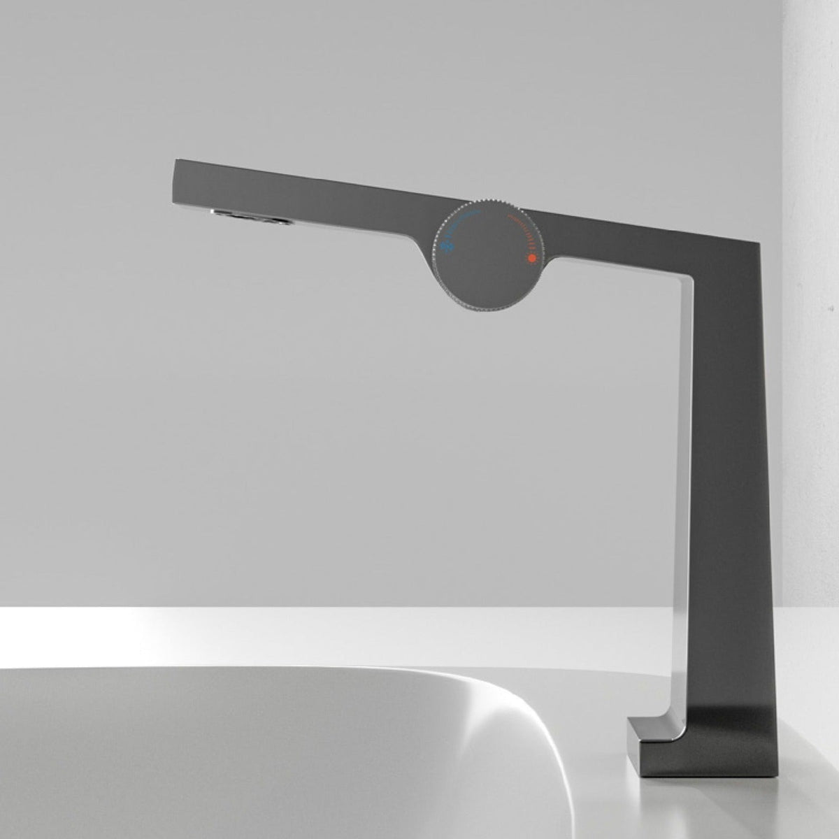 Robinet salle de bain lavabo design contemporain mitigeur - Argenté - Laiton