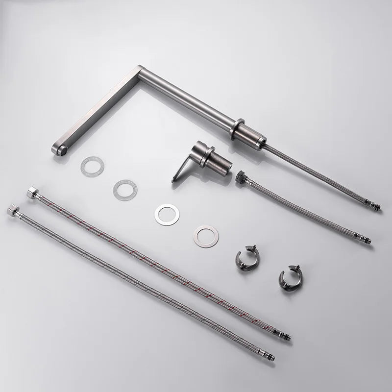 Robinet évier cuisine minimaliste rétractable - Argenté