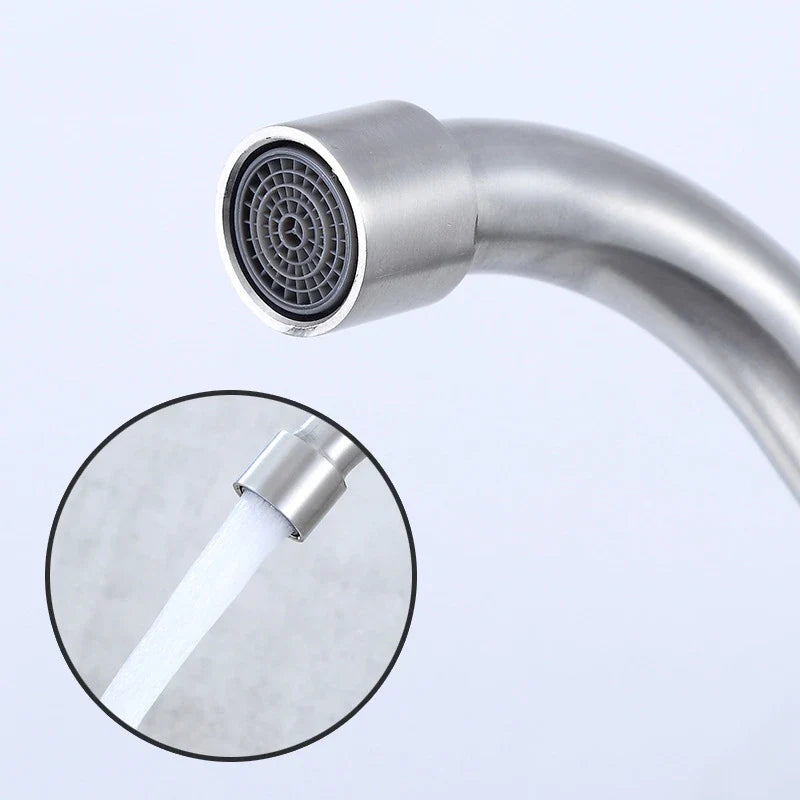 Robinet évier de cuisine encastrable mural - Argenté