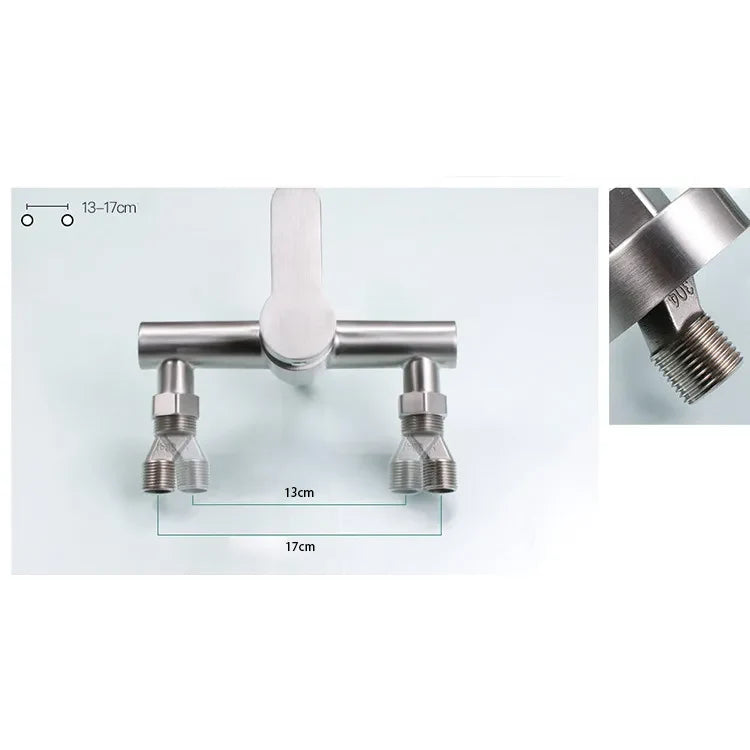 Robinet baignoire salle de bain minimaliste mitigeur - Argenté