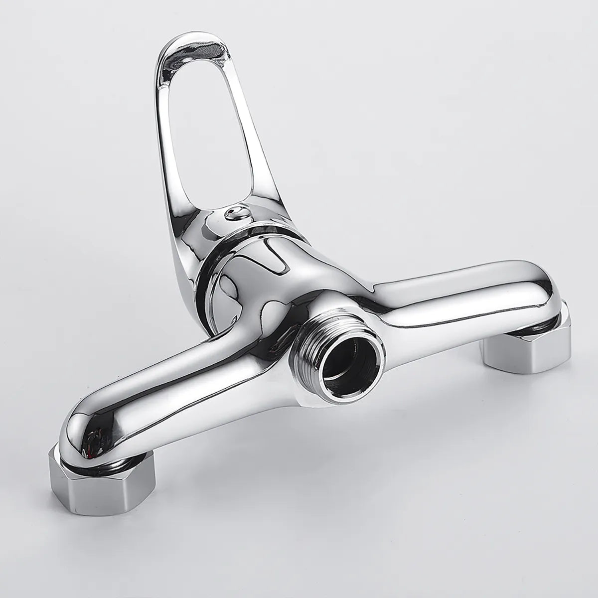 Robinet évier cuisine mitigeur encastrable mural - Argenté - Laiton