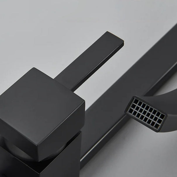 Robinet lavabo salle de bain haut design - Noir - Laiton